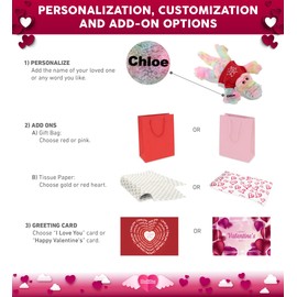 DolliBu I Love You Large Rainbow Alligator Plush- Cute Stuffed Animal with Red Shirt for Special Occasions Like Valentine, Anniversary, Romantic Date, Boyfriend, or Girlfriend Gift - 17 inches