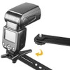 Dual Flash Bracket,Chromlives Dual Tripod Mount Bracket,1/4" Dual Camera Mount