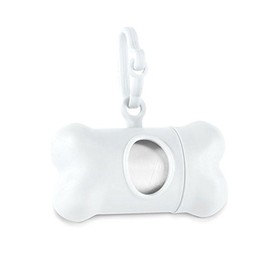 eBuyGB Bone Shaped Pet Waste Bag Holder Dispenser, Plastic, White
