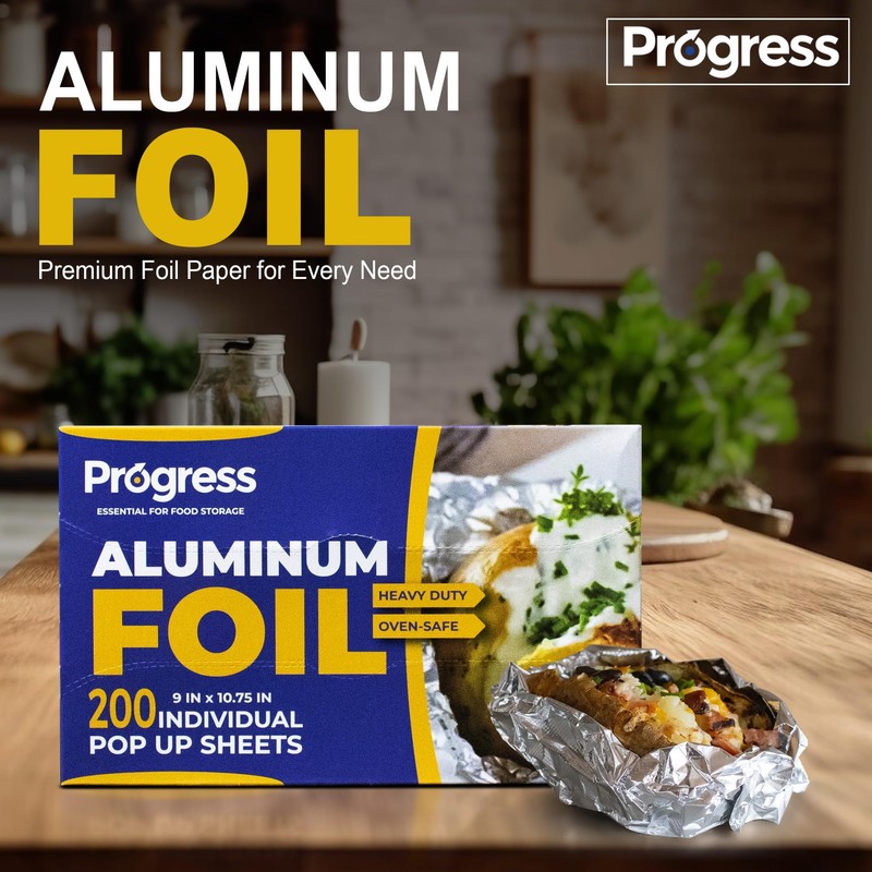 Pop-Up Aluminum Foil Wrap Sheets 9 x 10 3/4 Silver