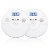 2 Packs Carbon Monoxide Detector LCD Digital Display 85dB Alarm