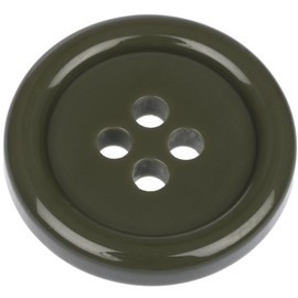 Pack of 6 Olive Green Sew on 18mm Round Buttons Flat 4 Holes 28L 28 Ligne