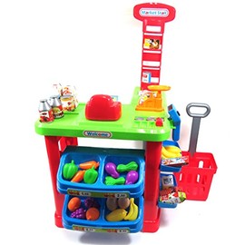 Super Market with Cash Register Super Fun Playset with Shopping Cart