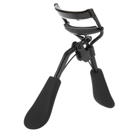 Rizador de pestañas, mango de rizador de pestañas con anillo de silicona antideslizante y almohadilla de silicona, herramienta profesional para rizar pestañas(black)