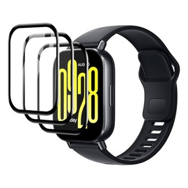 LAZIRO 2024 New Redmi Watch 5 Active Screen Protector Film (3 Pieces) Uses PET Composite Material, 3D Curved Edge Full Coverage Film, Ultra Thin, Full Body Protection, Fingerprint, Oleophobic, High