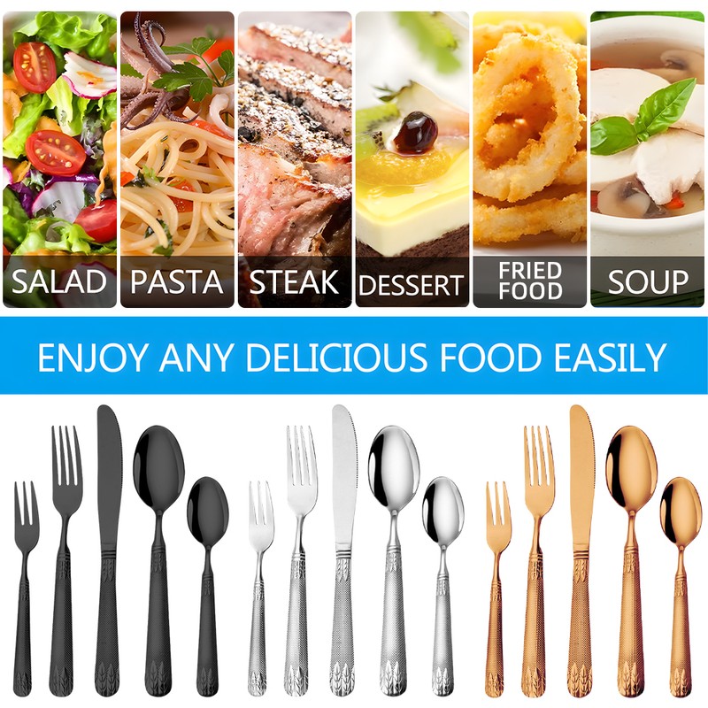 20 Pieces Silverware Set Premium Stainless Steel Flatware Set Service