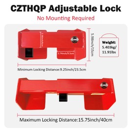CZTHQP Storage Container Lock, Keyed Shipping Container Locks, Heavy Duty Trailer Door Lock for Semi Truck RV Van and Storage Units, Anti-Theft Steel Cargo Door Latch, Security Bar Devices with 3 Keys
