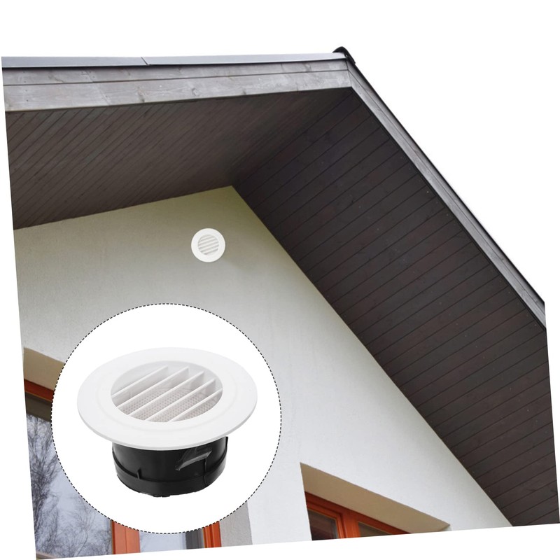 TEHAUX Round Air Conditioner Vent Cover Adjustable Soffit Air Exhaust