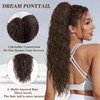 Ponytail Extension Claw 30" Curly Pony Tail Clip in Claw