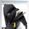 KIOVINO Bolso de Hombro Antirrobo, Mochila Cruzada Impermeable, Con 4