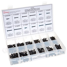 Disco Automotive 8123 Black Phillips Pan Head Screw Assortment