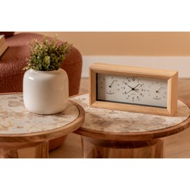 Karlsson [DL] Alarm Clock Neat Bamboo Rectangle White