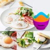Poached Egg Cooker, Silicone Egg Poacher Cups with Ring Standers,