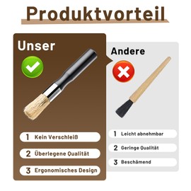 Pack of 2 Barista Brushes - Vegan Coffee Cleaning Brush, Effective for Portafilters, Espresso Machines and Coffee Grinders, Sustainable and Ergonomic