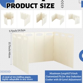 Geelin Oil Splatter Guard 5. 7''x15. 7'' Protection Splatter Shield for Stove for Kitchen Frying, Heat Resistant, Easy Clean, Adjustable Panels for Ultimate Protection