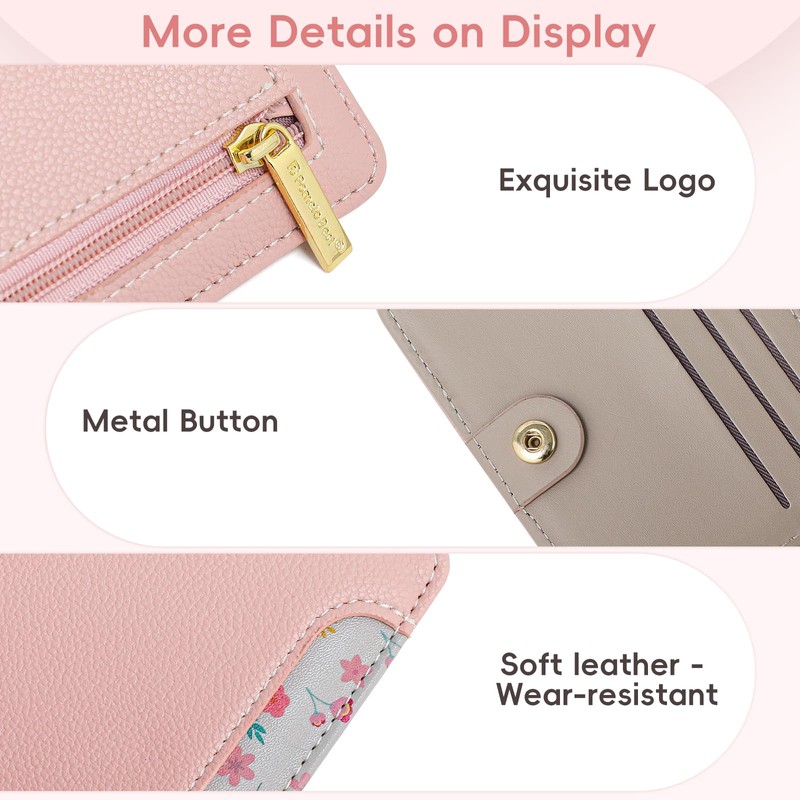 Small Wallet Women RFID Blocking Bifold Leather Wallets for Women