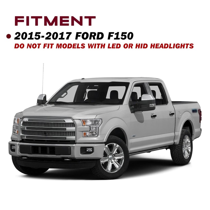 JSBOYAT Headlight Assembly Replacement for 2015-2017 Ford F150 Headlamp (Left