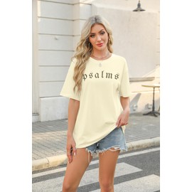 Faith Over Fear Tshirt Christian Shirts Women Oversized Jesus Shirt Bible Verse Shirts Inspirational Tee Tops Apricot