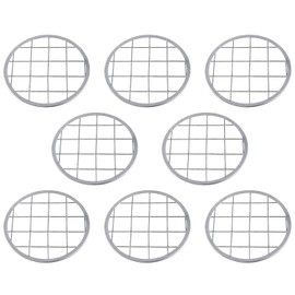 Haidong Mason Jar Frog Lid Square Mason Jar Plant Grid Metal Mason Flower Jar Lid Suitable for vase decoration accessories（sliver）-8PCS