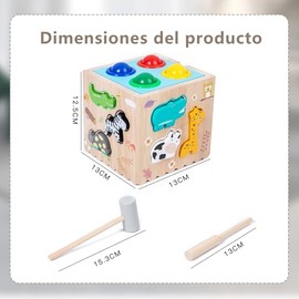 Janety 8 en 1 Juguetes Montessori, Material Didáctico Preescolar, Juguetes Didácticos para Bebés 3 4 5 6 Años, Juguetes Educativos para Niños y Niñas,