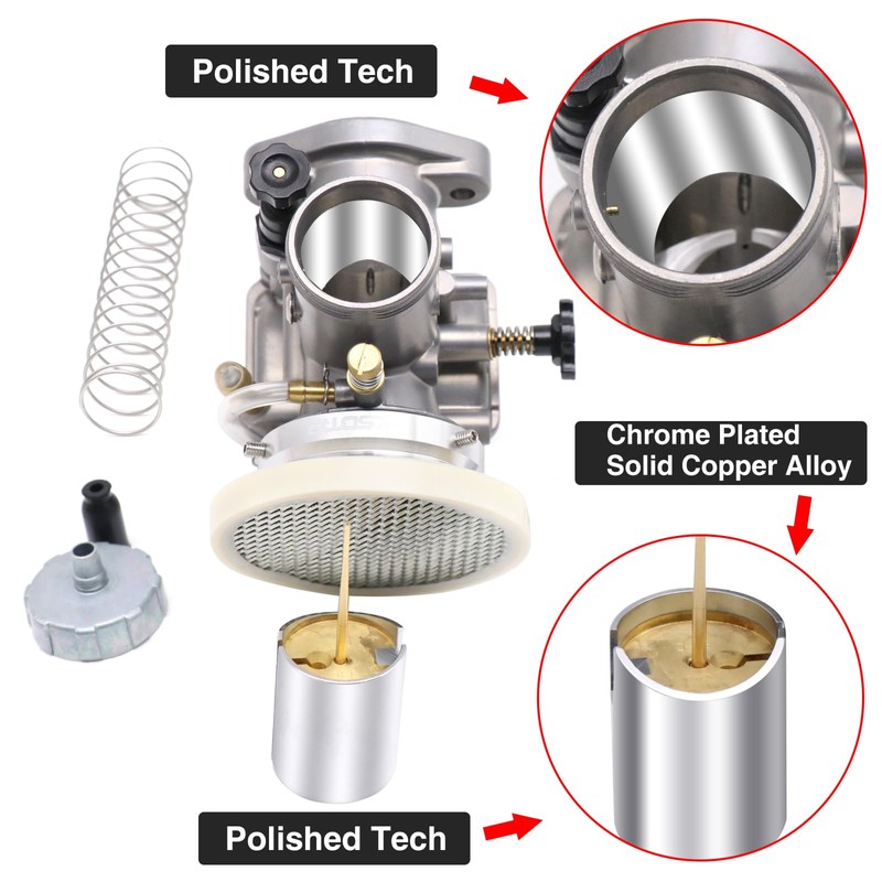 PE Carburetor 19mm Flange Carb with Air Claen Velocity Stack