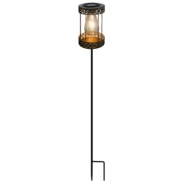 REV Bronze Solar Lamp for Outdoor Use - Solar Light with Ground Spike in Retro Look - Solar Lantern Perfect for Garden, Patio & Balcony - IP44 Splash Proof - 83.5 cm Height