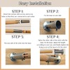 Beyeutao Wooden Closet Rod Adjustable 48-60 inches Closet Rod for