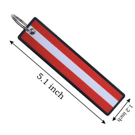 JAVD Austria Flag Keychain Tag with Key Ring - Keys, Cars, Motorcycles, Backpacks, Luggage and Gifts - EDC (3 Pack), Green, Medium