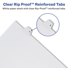 Avery Individual Legal Exhibit Dividers, File Separators, Allstate Style, 49, Side Tab, 8.5 x 11 inches, Pack of 25 (82247)