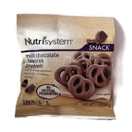 Nutrisystem SNACK - Milk Chocolate Flavored Pretzels (6 Count - 1.1 oz) 130 Cal, 3g Fiber, 5g Protein