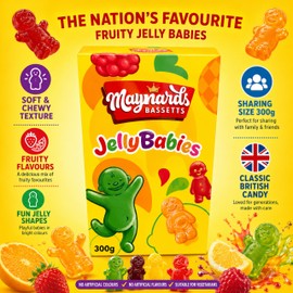 Maynards Bassetts Jelly Babies Sweets Carton 300g (Pack of 6)