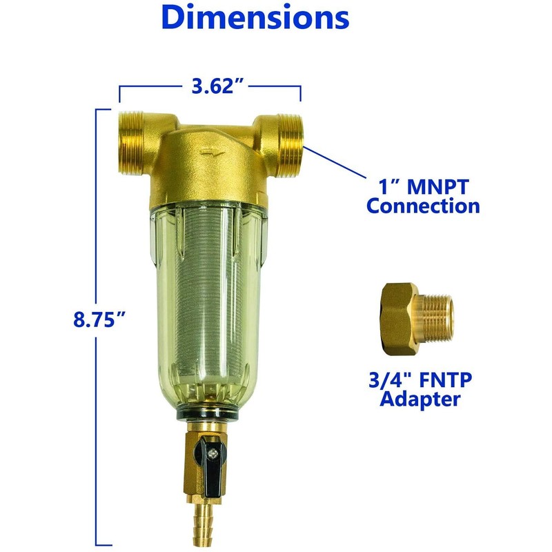 EXPRESS WATER WHP1 Spin Down Sediment Filter, Standard, Bronze