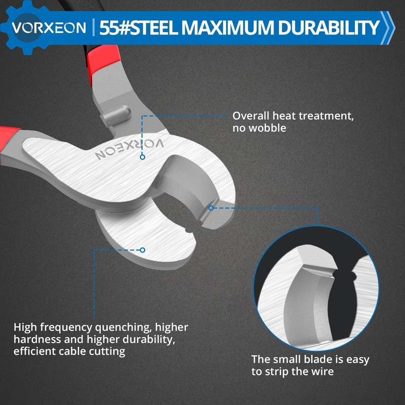 VORXEON Cable Cutter 10inch Heavy Duty Large High Leverage Cutter