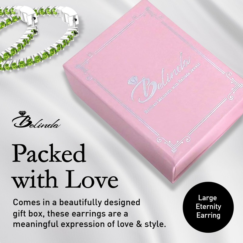 Belinda Jewelz - Hoop Earrings, Eternity Earrings with 62 Colored