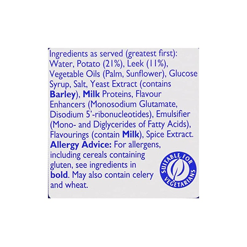 Batchelors Cup A Soup Creamy Potato And Leek 4S 107.4G