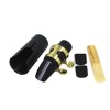 Soprano Sax Saxophone Mouthpiece Plastic with Cap Metal Buckle Reed