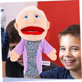 Toyvian 2 x Character Hand Puppet Storytelling Finger Puppet Toy Finger Puppets Doll Story Toy Doll Grandma and Grandpa Baby Clothes Child PP Cotton Gloves Manual