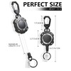 LIUGX Retractable Keychain, Heavy Duty Carabiner Key Chains, 10,000+ Rebound,