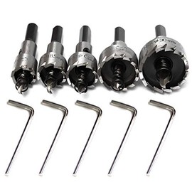 MTQ 5 Piezas Sierras Perforadoras, Juego de Brocas 16-30mm, Inoxidable Agujero Herramientas Cortadora, Agujero de Acero de Alta Velocidad Vio Perforar Chapa Agujero Escariador de Metal Sierra