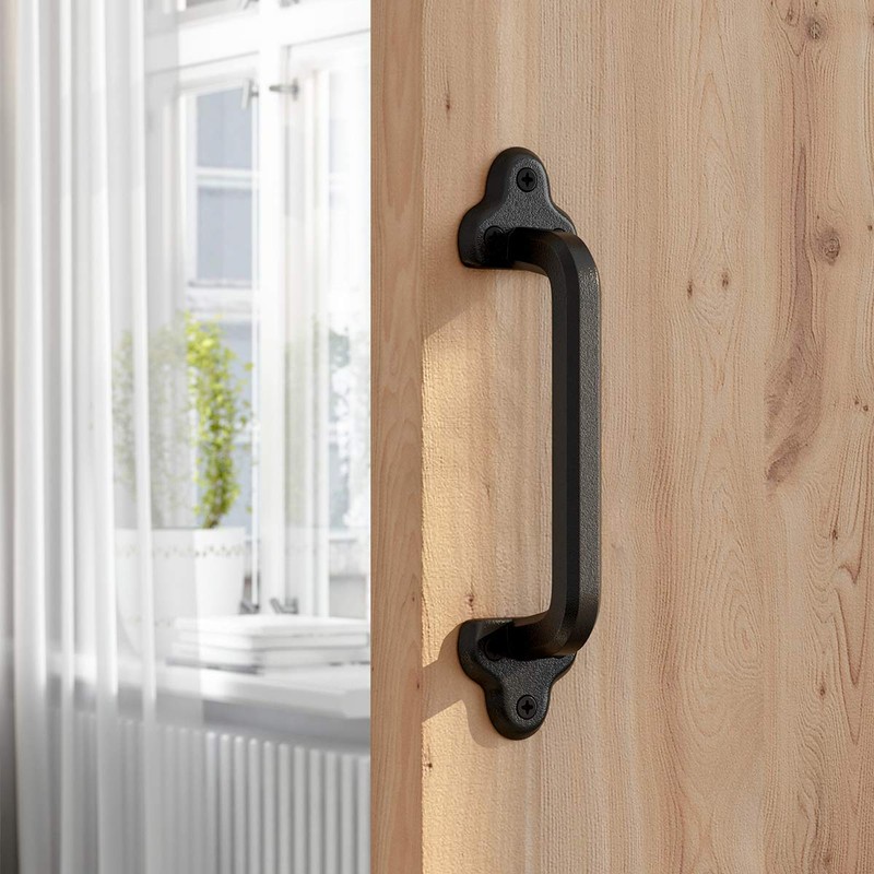 SMARTSTANDARD Heavy Duty 9" Antique Barn Door Handle, Large Rustic