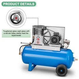 M METERXITY Air Compressor Oil Sight Glass, M36 x 1.5mm Toughened Glass No Leak Hex Oil Liquid Level Gauge Fittings W O-Ring for Air Compressor/Pump/Tank Sight Plug Window