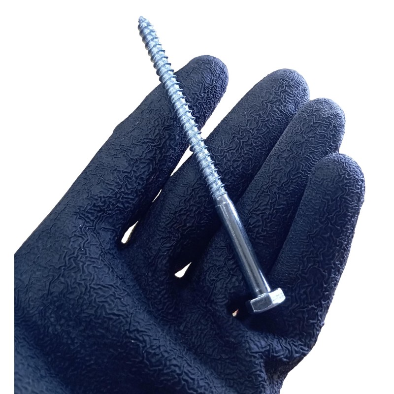 LLB 100mm M6 For Coach Screws Wood Hex Head Width