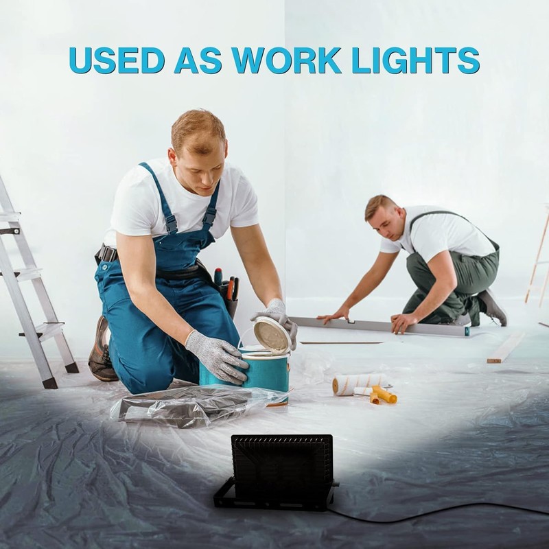 Olafus 2 Pack 60W LED Flood Light Outdoor, 6000LM Super
