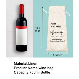 Socive Bolsa de vino de jubilación, regalos de jubilación, bolsas de vino, regalo para él o ella, regalos de jubilación, regalos de licencia para colegas, mejores amigos, compañeros de trabajo, jefes, enfermeras, maestros, jubilados, trabajo (5SW106)