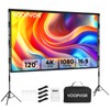 Outdoor Projector Screen with Stand: VOOPVOR 120 inch Portable Projector