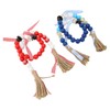Wooden Bead String DIY Christmas Party Decoration Wall Hanging Long