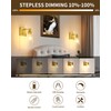 Rayogale Rechargeable Wall Sconce, Gold Battery Operated Wall Sconce Set