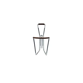 Banana Works Osha Leather Bottle Cage, Silver (SI)