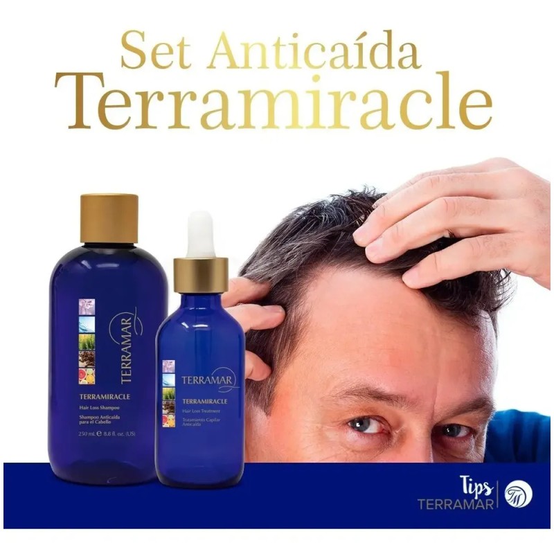 Set Anti Caída Shampoo Y Tratamiento Terramar + Gel