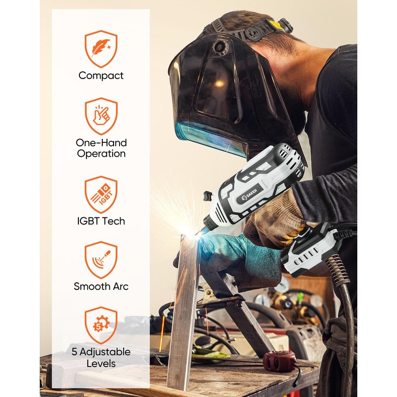 Saker Portable Welding Machine, 110V Arc Stick Welder with IGBT